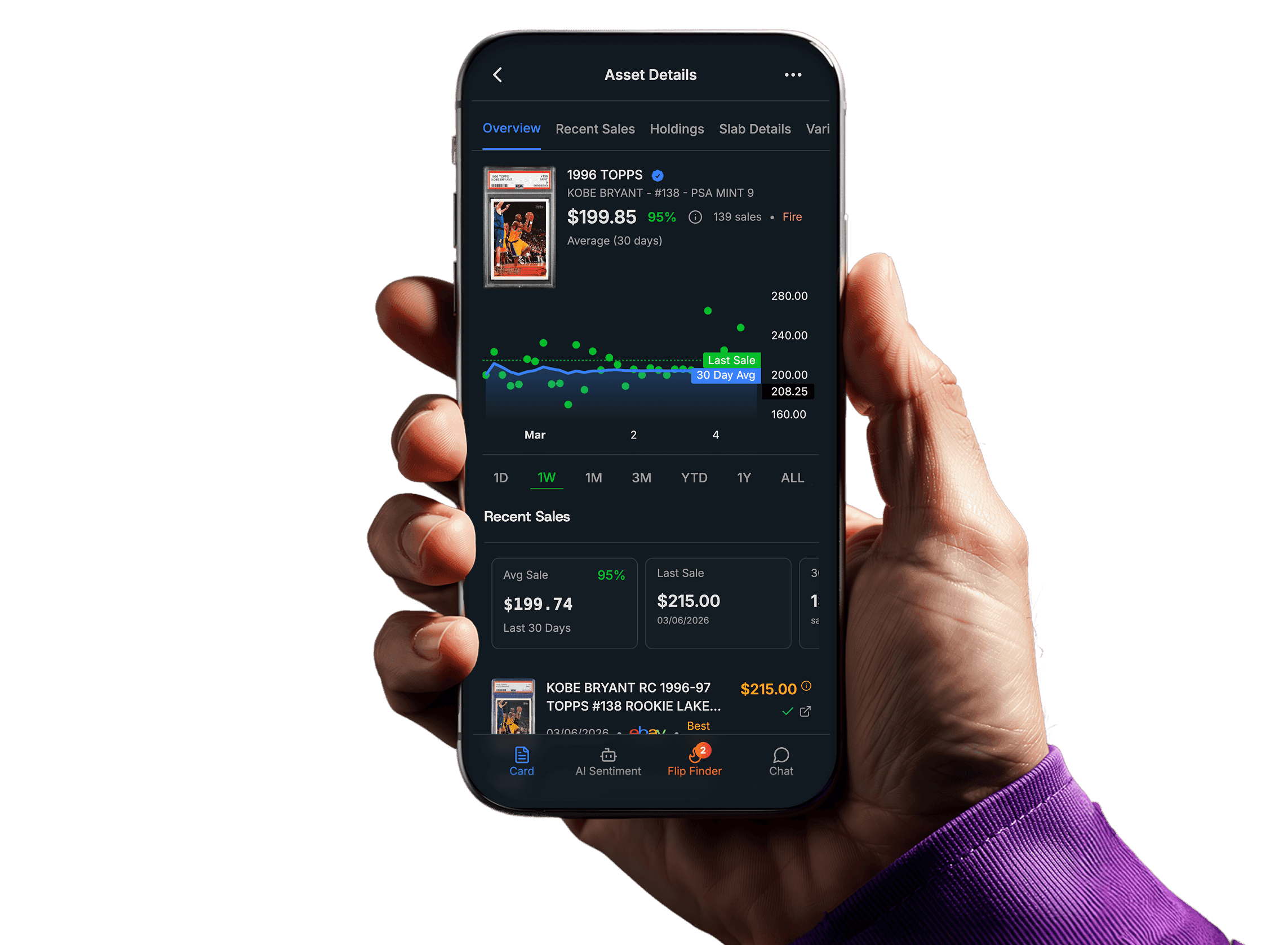 Slabfy portfolio tracker — real-time card values with PSA, BGS, SGC grades