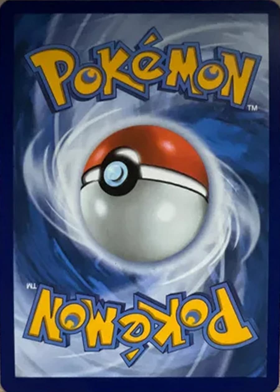 Back of the same Pikachu card