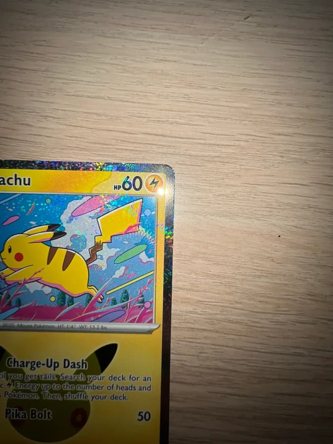 Pikachu: Front top-right corner