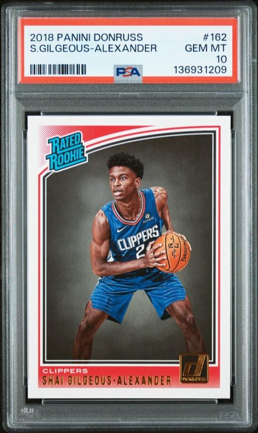 Graded sports card slab